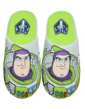 Disney Buzz Lightyear Boys Green Mule Slippers