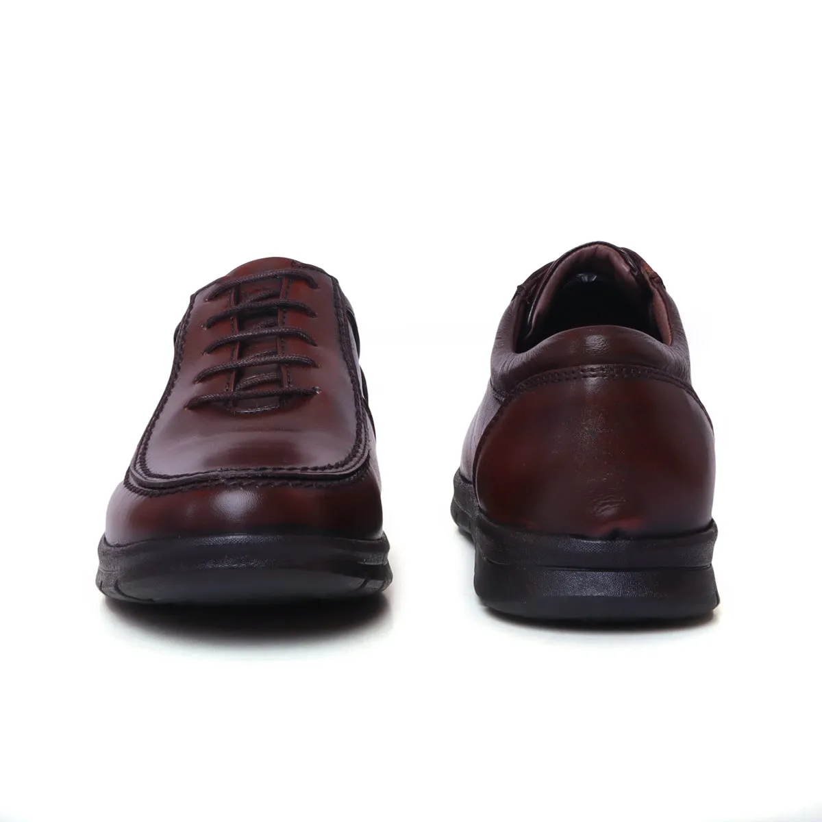 Lace Up Brown Leather Shoes for Men – L - 55