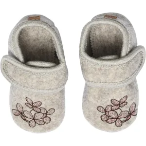 MELTON Wool Slippers Hydrangea Beige Melange