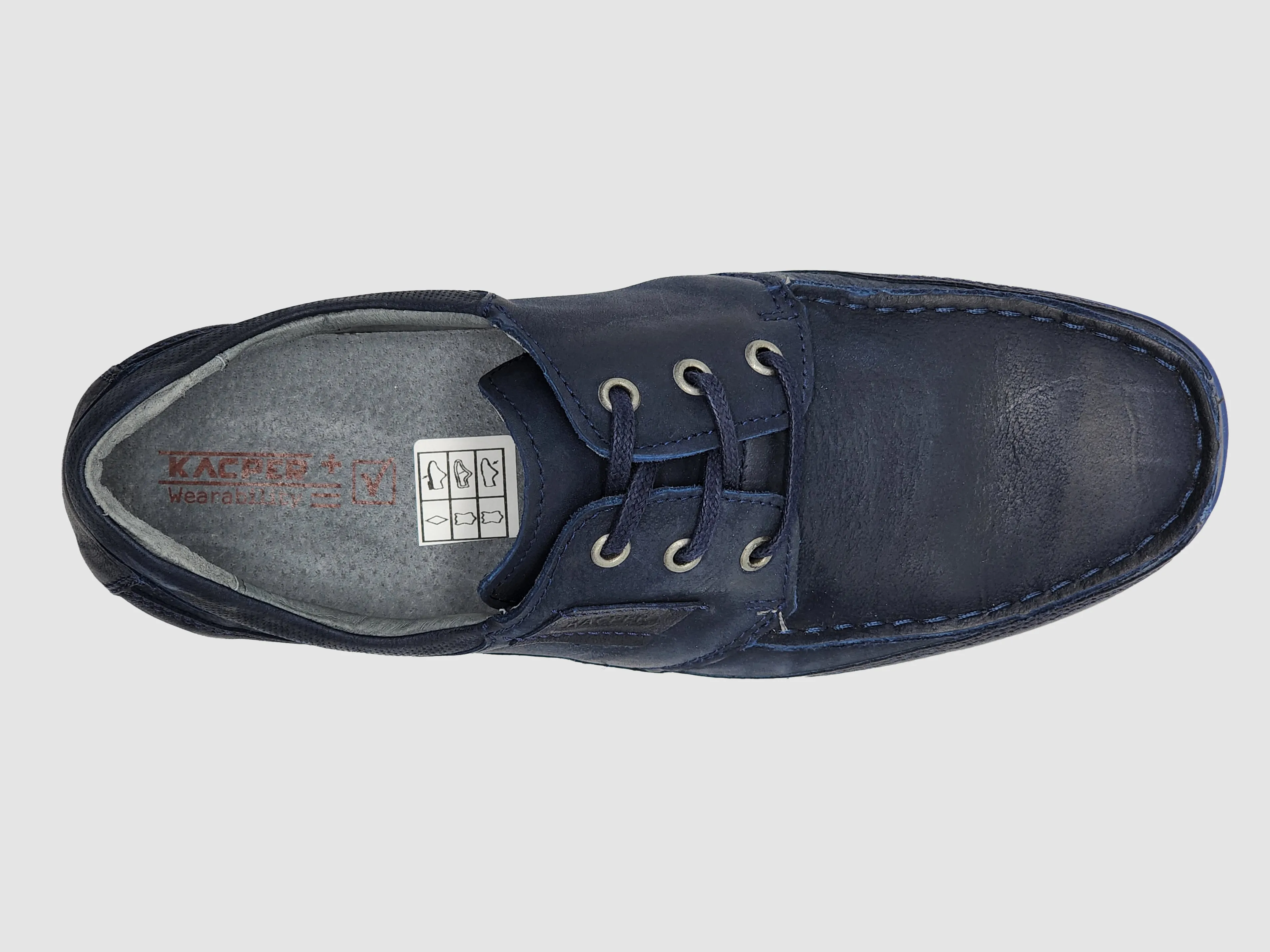 Men's Dockside Leather Boat Shoes - Navy