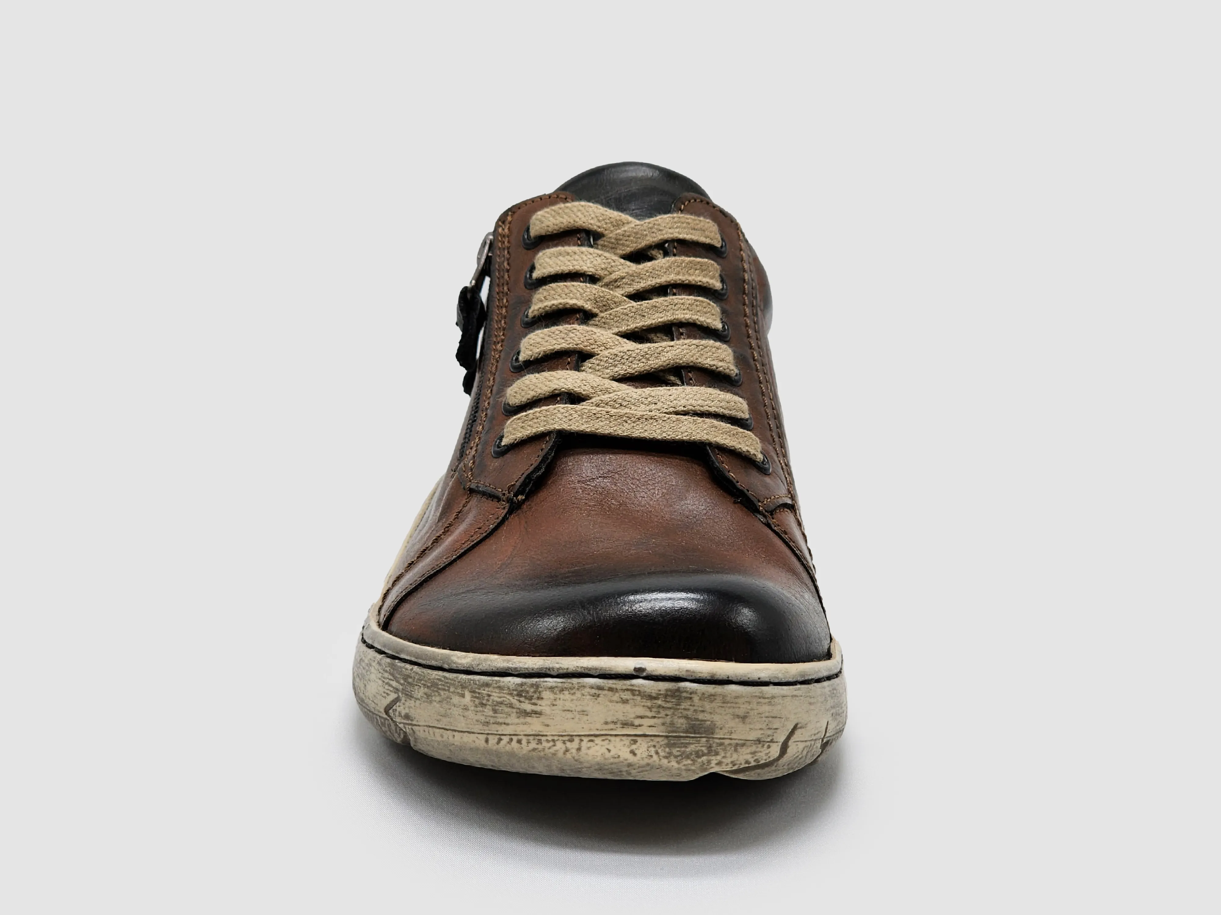 Men's Original Zip-Up Leather Shoes - Brown