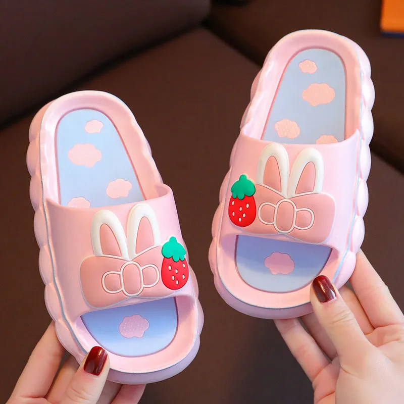 Parent-child bow children's slippers summer girls' slippers boys cartoon home girls cute non-slip slippers