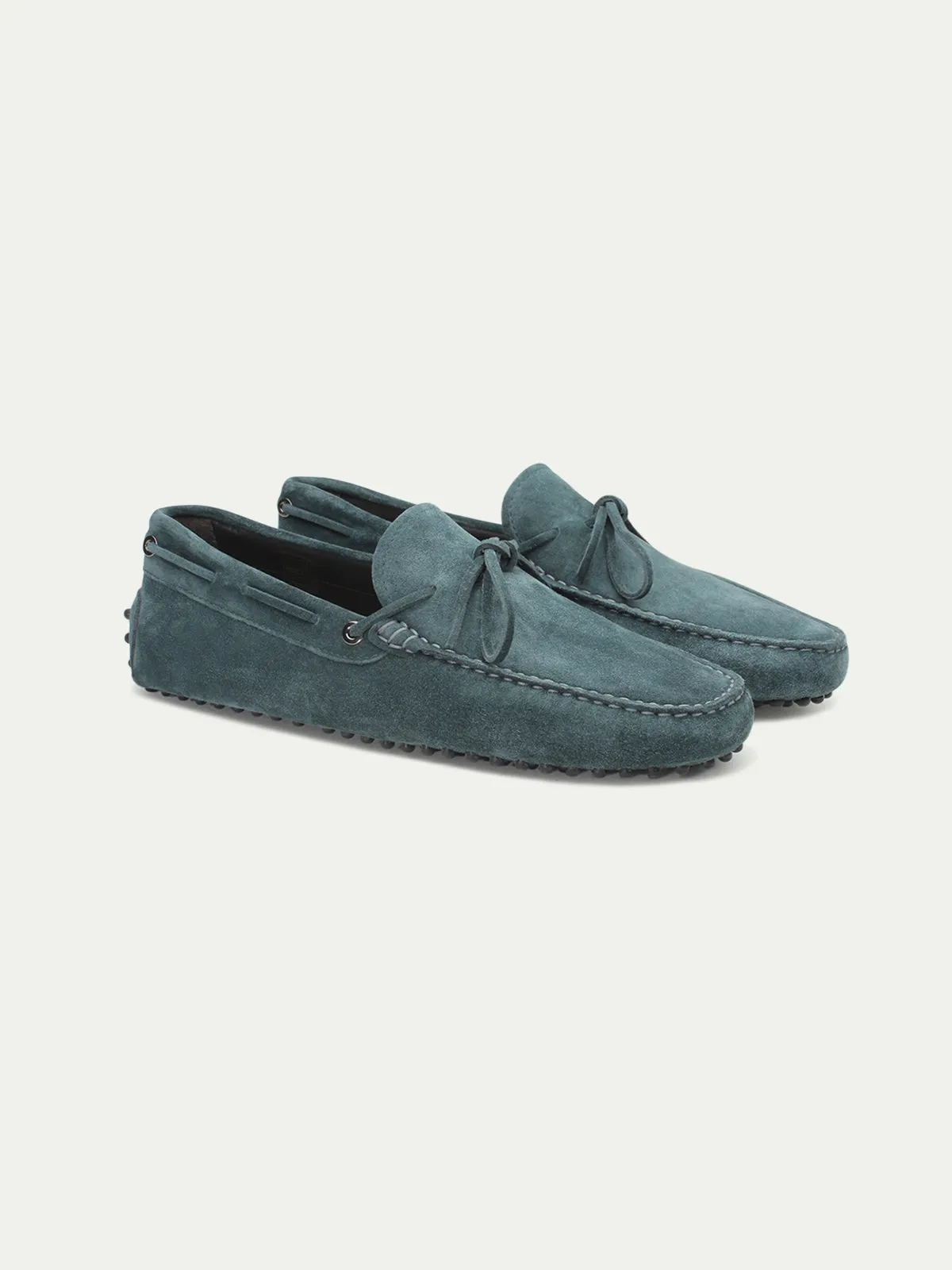 Petrol Suede Driving Shoes