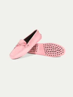 Pink Suede Driving Shoes