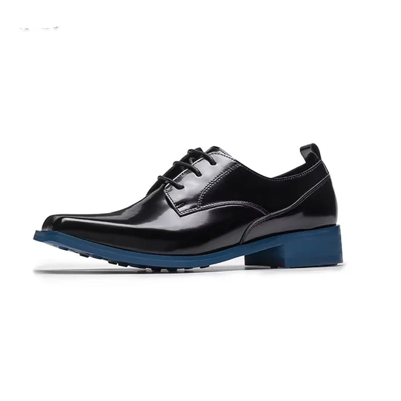 Refined Leather Derby Lace-Up Shoes