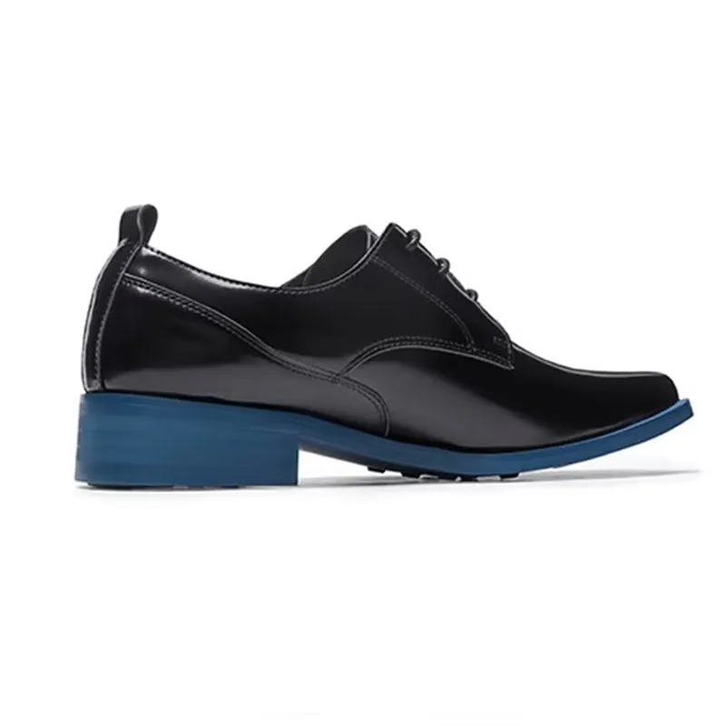 Refined Leather Derby Lace-Up Shoes