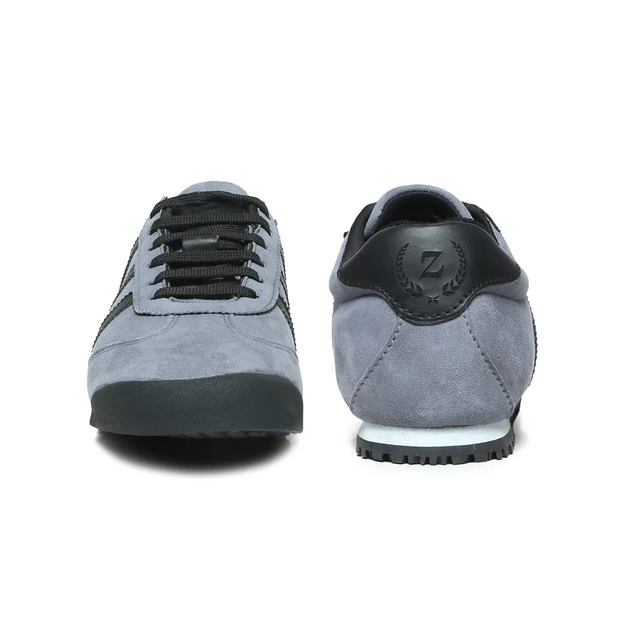 Stylish Leather Grey Casual Shoes – SW 85