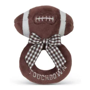 Touchdown Plush Football Ring Rattles - 6 Pack